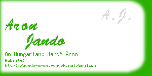 aron jando business card